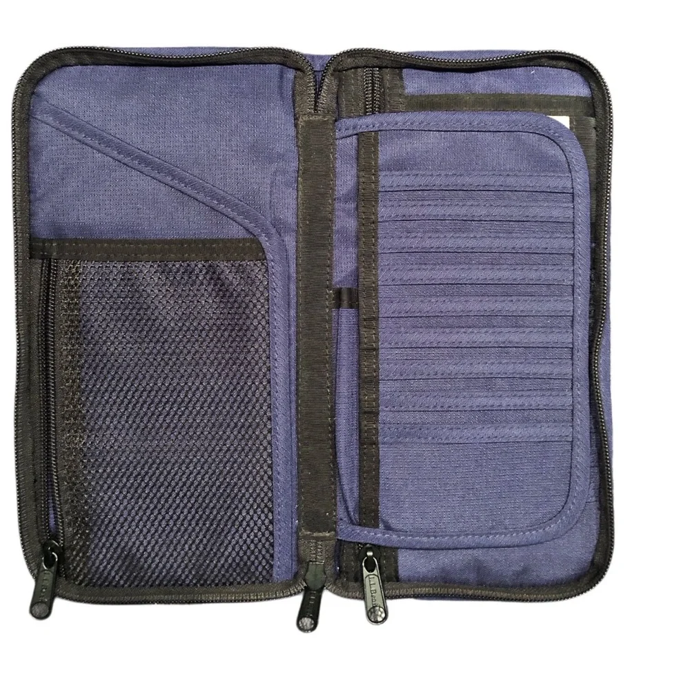 LLBean Navy Nylon Traveler Wallet
